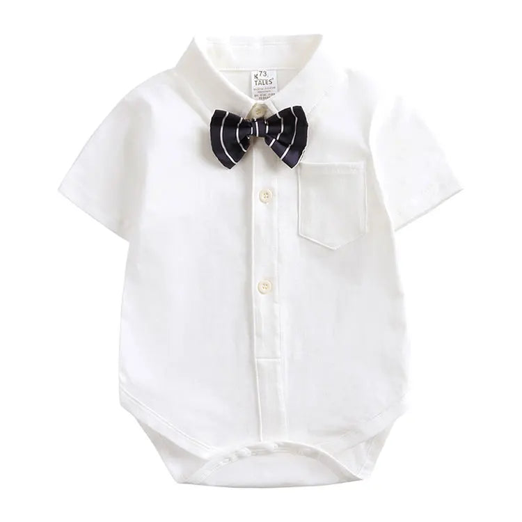 Preppy Style Newborn Baby Clothes Boys Bodysuit Cotton Short Sleeve Baby Girls Clothes Summer Baby Bodysuit 3-24 Months