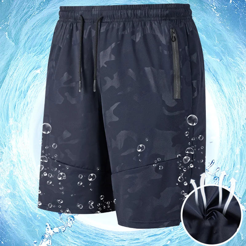 Summer Men Breathable Quick Dry Camo Sport Shorts Men Casual Jogger Beach Bermuda Short Man Gym Running Short Male Plus Size 8XL