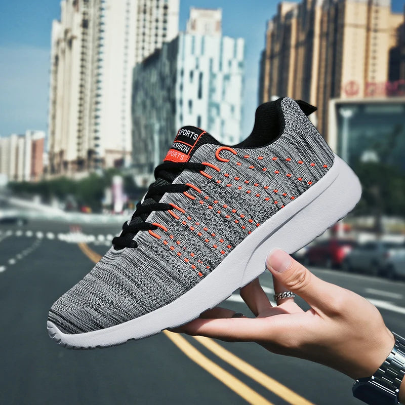 Designer new men's mesh surface breathable casual flat shoes Fashion comfortable non-slip walking running men's shoes