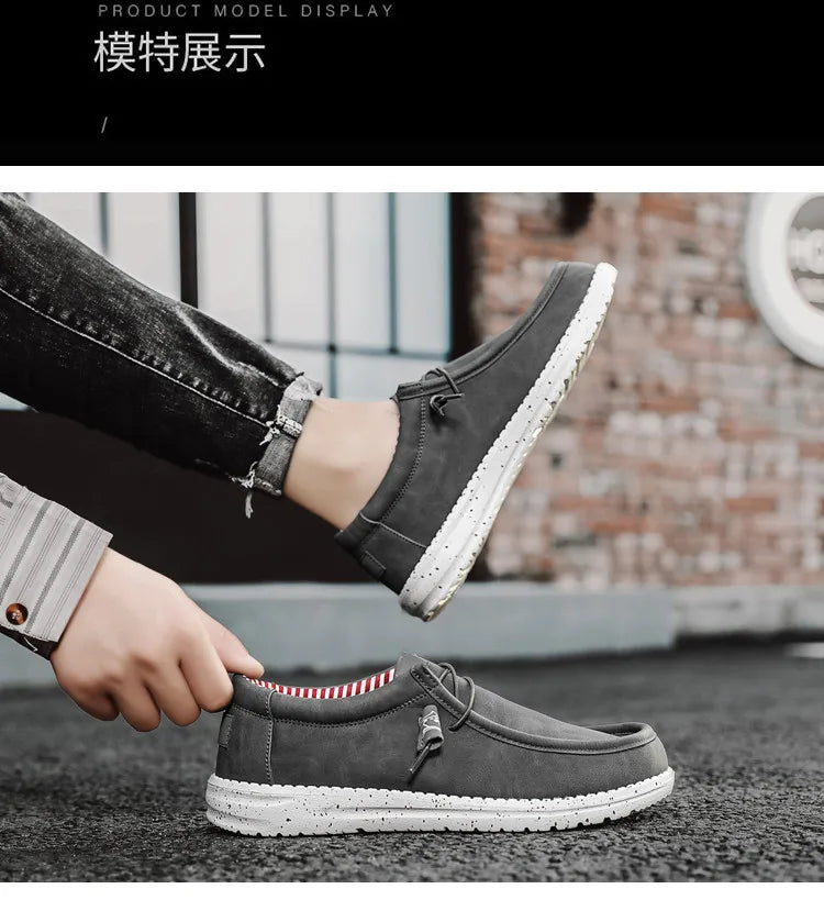 New men's shoes Spring and autumn large size leisure sports shoes low top non-slip comfortable lightweight running loafers men