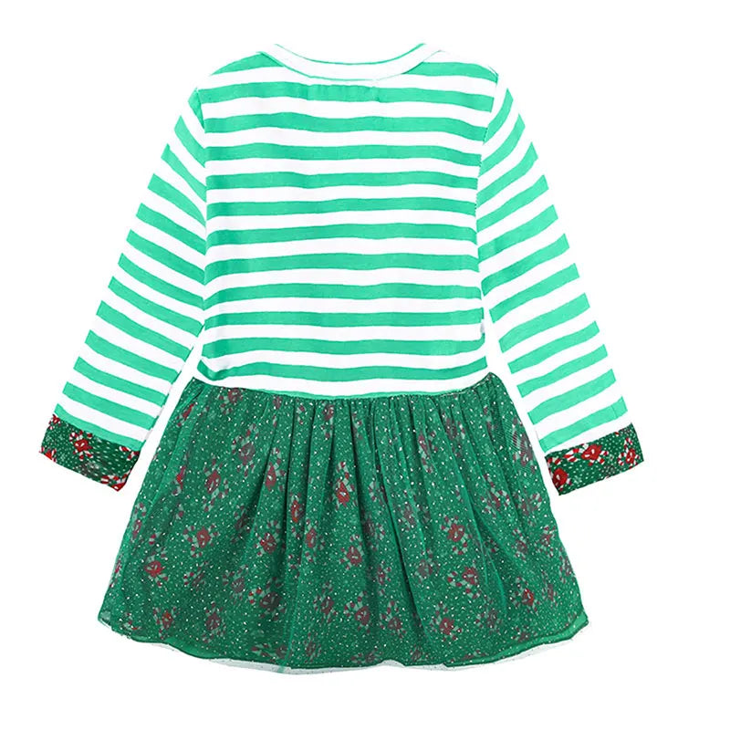 Christmas Girls Casual Dresses Cotton Long Sleeve Children Clothing Girls Dresses Spring Autumn Kids Dresses for Girls 1-6 Years