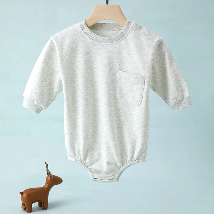 Spring Autumn Baby Clothes Girls Bodysuits Fashion Solid Color Baby Boy Clothes Cotton Long Sleeve Newborn Clothing 3-24 Months