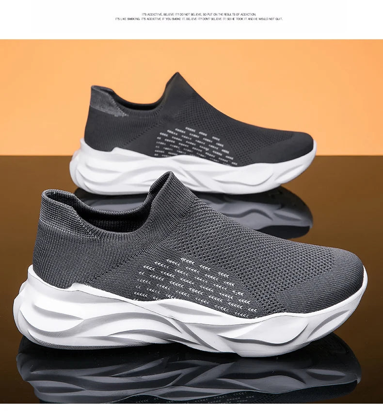 New men's and women's spring and autumn lovers flying woven sports casual shoes large size running shoes men's and women's shoes