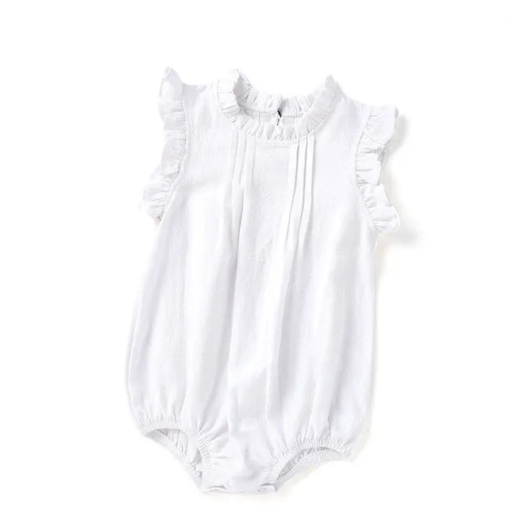 Fashion Solid Color Baby Clothes Bodysuit Girls Bodysuits Cotton Linen Baby Boy Clothes Summer Newborn Clothing 0-18 Months