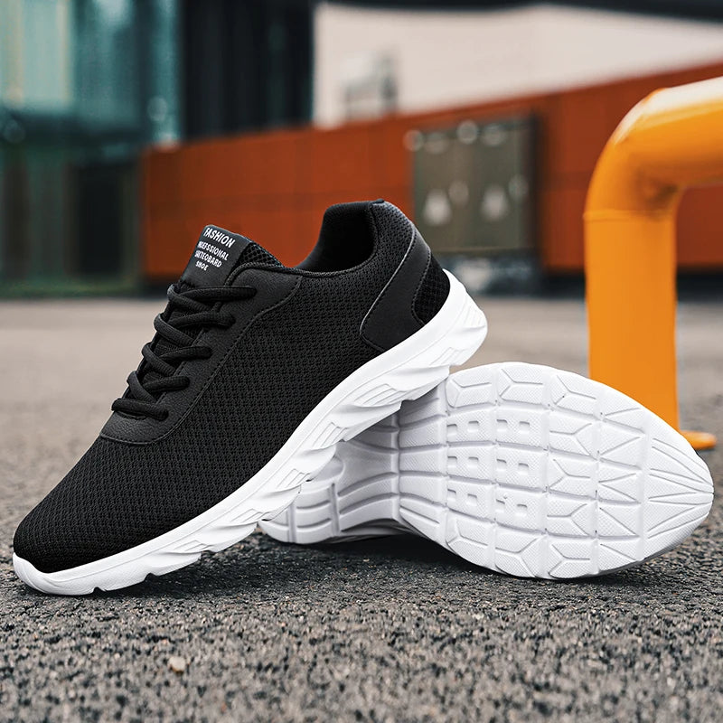 New large size men's casual sneakers fashion thick light mens vulcanized shoes mesh surface breathable running men loafers