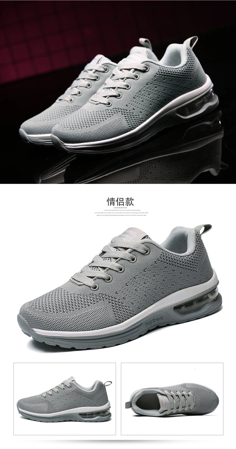 Men's and women's light casual sneakers Breathable mesh surface classic fashion lace-up walking and running shoes sneakers