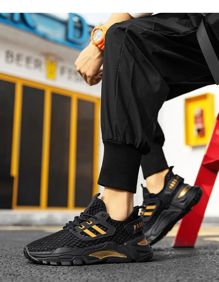 Men's new spring and summer mesh surface breathable non-slip casual sports shoes comfortable running shoes men's walking shoes