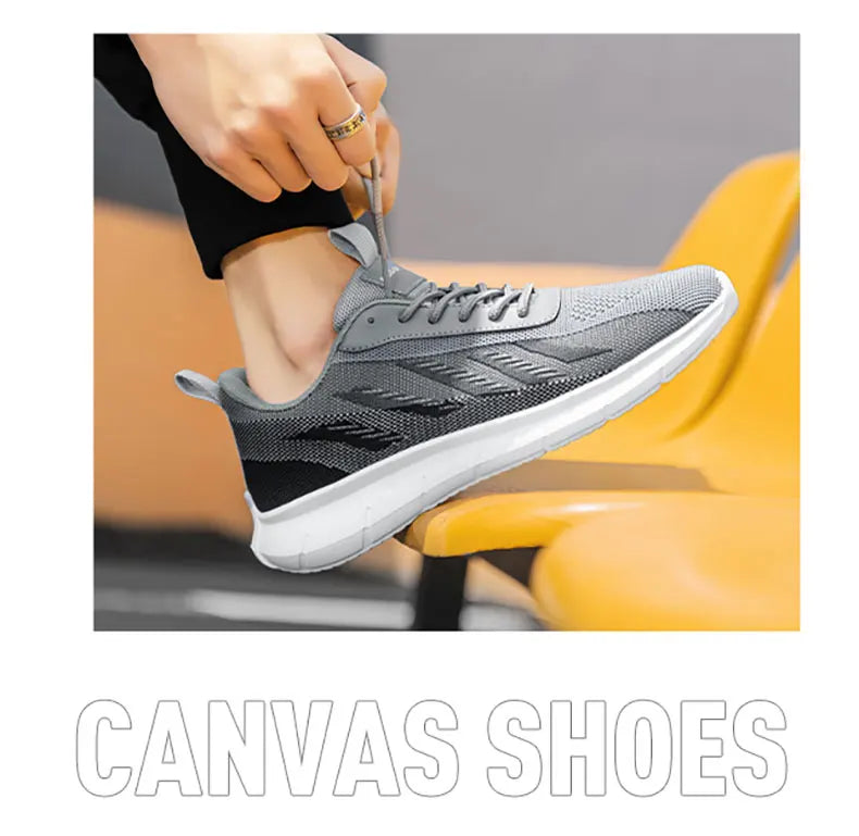 New Sneakers Men's breathable mesh lightweight casual walking men's shoes Lace-up Driving men's casual shoes  new plus size47