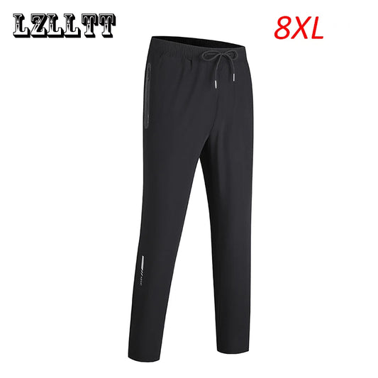 Summer Men Quick Dry Breathable Cool Joggers Pants Mens Casual Sport Fitness Outdoor Pants Men’s Pant Trouser Male Plus Size 8XL