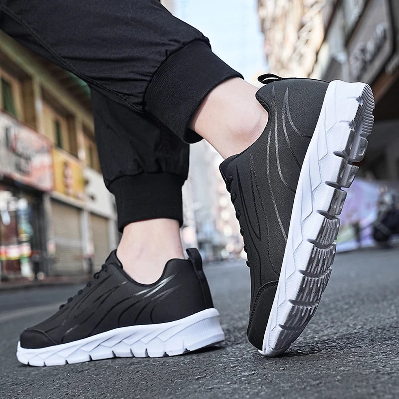 New large men's casual shoes sports fashion platform sneakers mesh breathable men's running shoes vulcanized men's loafers