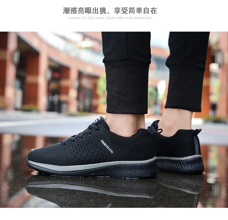 new men's lightweight running shoes casual shoes Breathable walking training shoes non-slip comfortable vulcanized men's