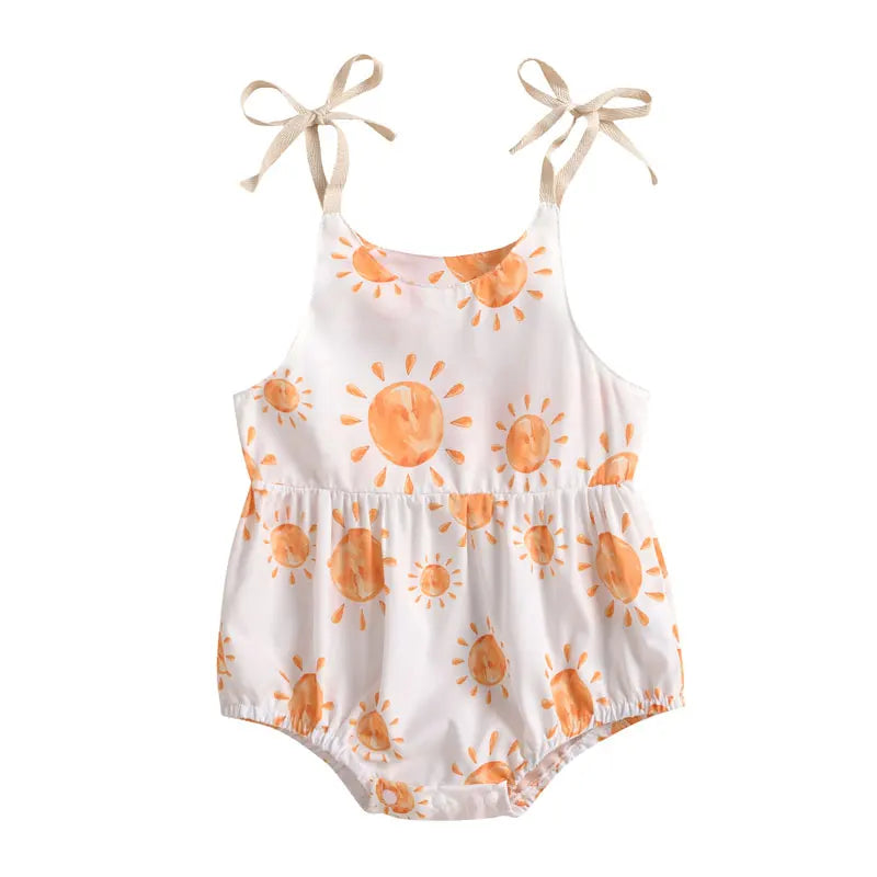 Summer Newborn Baby Girl Clothes Fashion Print Infant Clothes Girls Bodysuits Cotton Sleeveless Baby Bodysuits 3-24 Months