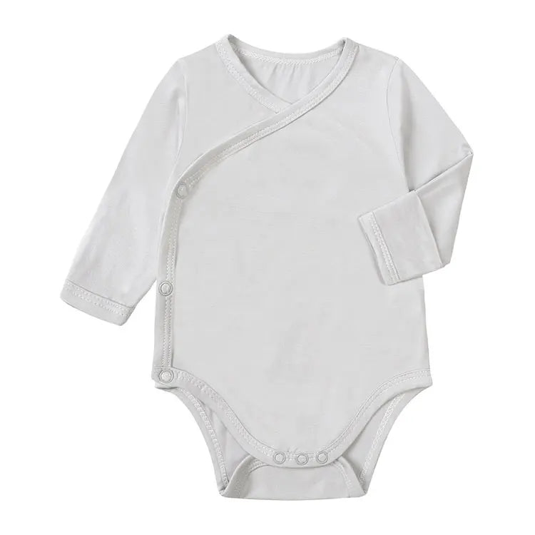 Bamboo Fiber Bodysuit for Newborn Girls Fashion Solid Color Long Sleeve Baby Boy Clothes Summer Newborn Clothes 0-24 Months