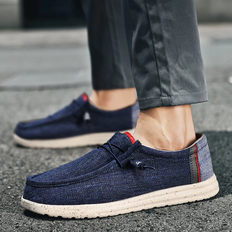 New large size men's canvas shoes thick sole light leisure sneakers men loafers walking sports fashion men's vulcanized shoes