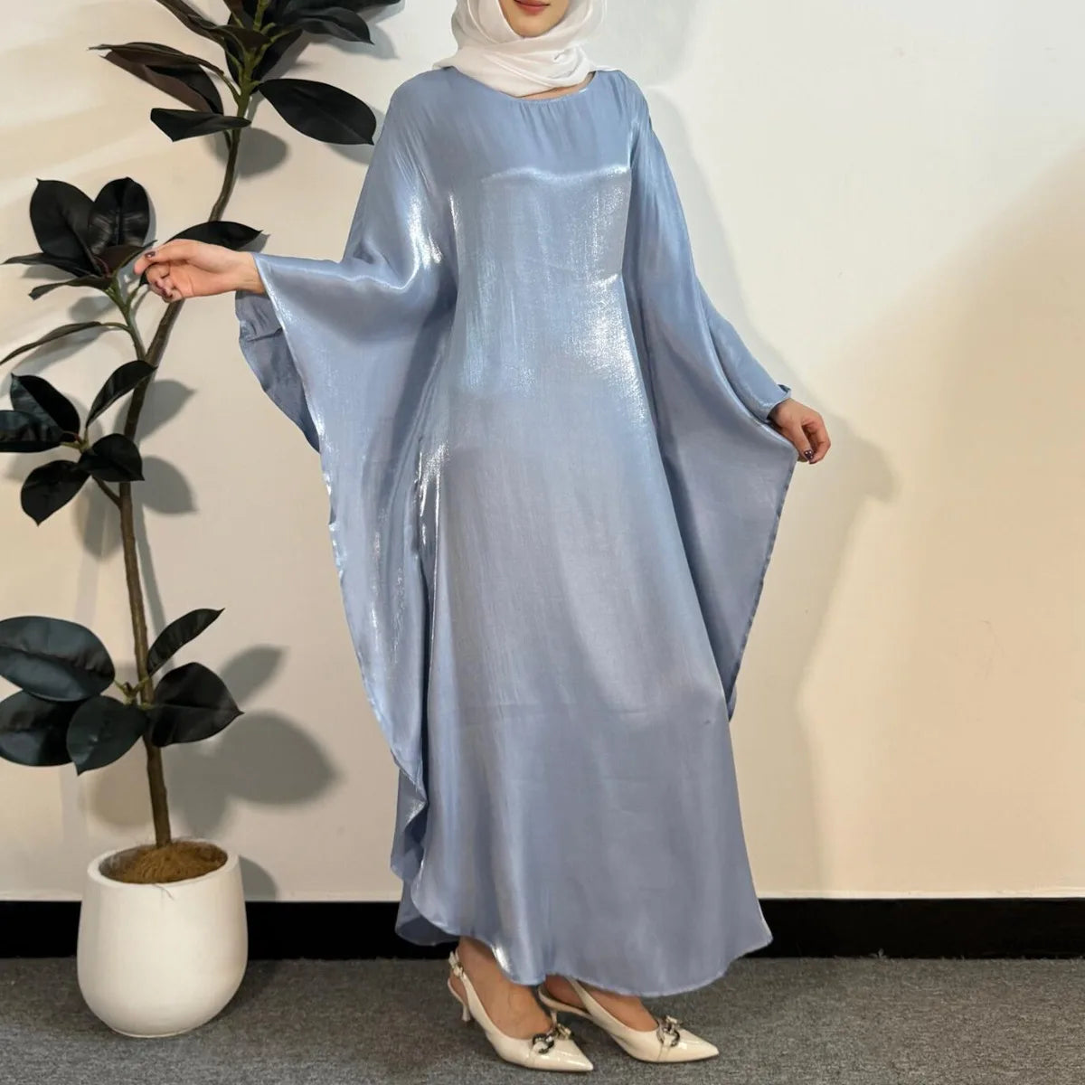 Muslim Abayas Loose Maxi Dresses Women Jilbabs Muslim Dress Casual Solid Robe Islamic Ramadan Dresses Kaftan