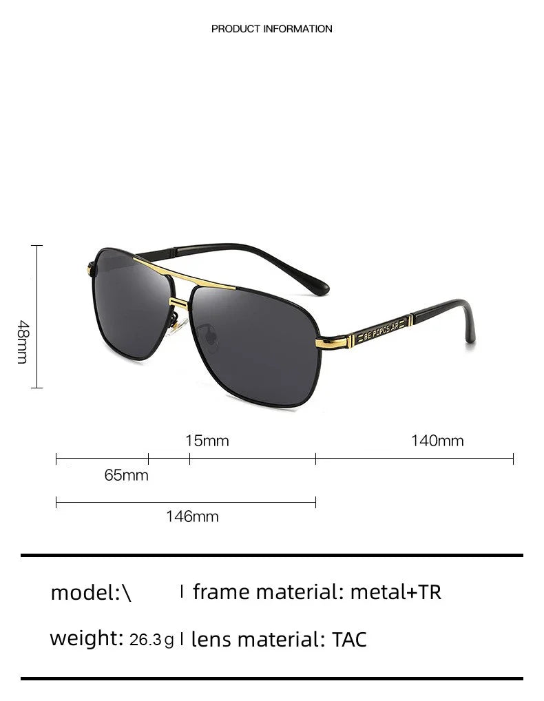 Oversized Vintage Sunglasses Men Women Fashion Polarized Photochromic Shades Eyewear Double Bridge Driving Sun Glasses