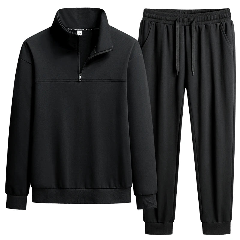 Spring Autumn Men Casual Sport Joggers Suits Tracksuit Men's Sets Running Sportswear Suit Sweatshirt Pant 2 Pieces Plus Size 8XL