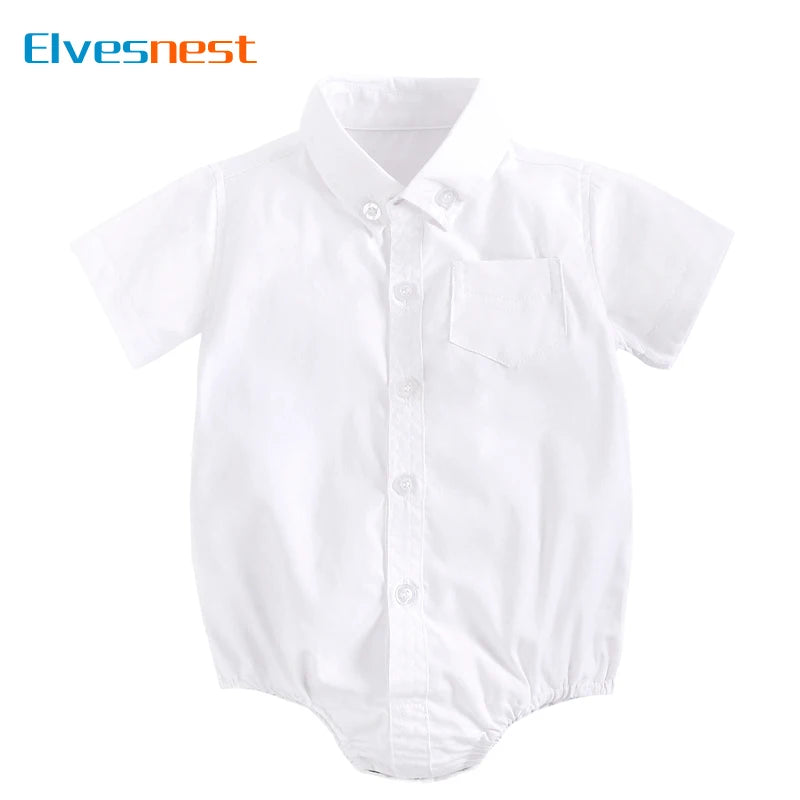 Fashion Solid Color Baby Clothes Boys Bodysuits Summer Newborn Bodysuits Cotton Short Sleeve Baby Girl Clothes 1-3 Years