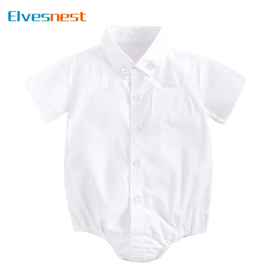 Fashion Solid Color Baby Clothes Boys Bodysuits Summer Newborn Bodysuits Cotton Short Sleeve Baby Girl Clothes 1-3 Years