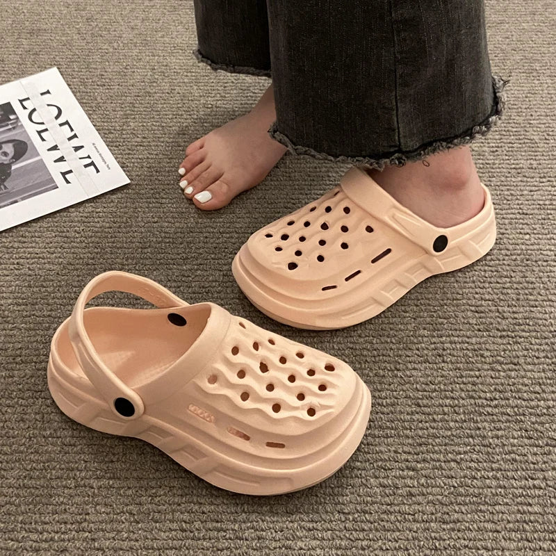 Cute Slippers for Women Summer 2024 New Indoor Home, Anti slip Bathroom, Shower EVA Slippers, Internet Red Thick Sole, Comfortab