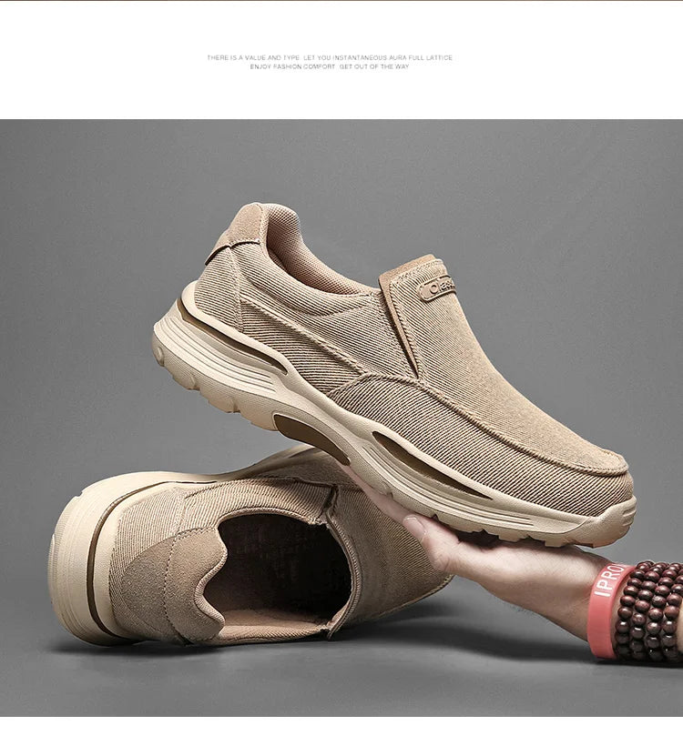 Men's casual canvas flats Men's spring and summer comfortable casual sports shoes large size driving walking shoes new39-48