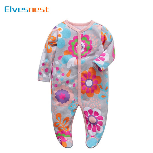 Fashion Cartoon Newborn Girl Clothes Cotton Long Sleeve Baby Boys Romper Spring Autumn Baby Clothing 3-12 Months