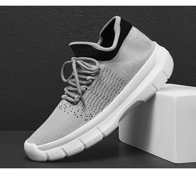 2024 new men's casual breathable sports shoes flat comfortable non-slip mesh surface walking vulcanized men's shoes