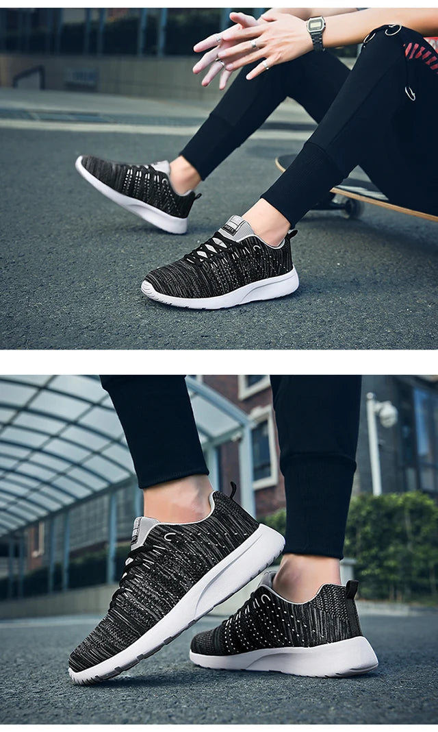 Designer new men's mesh surface breathable casual flat shoes Fashion comfortable non-slip walking running men's shoes