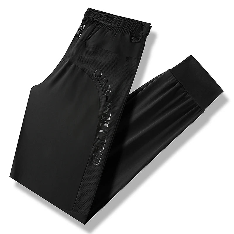 Summer Men Cool Ice Silk Breathable Oversize Joggers Pants Sweatpants Mens Quick Dry Casual Pant Trousers Male Plus Size 5XL 6XL