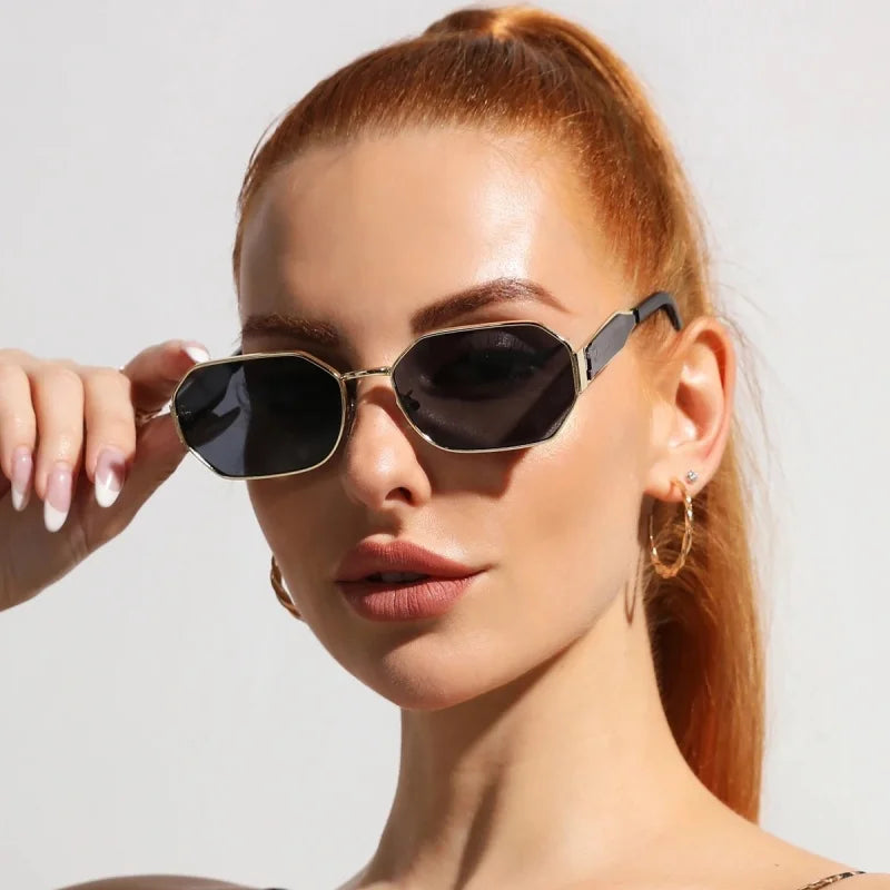 Small Frame Vintage Sunglasses Women Polygon Luxury Brand Eyewear Women High Quality 2024 Glasses Gafas De Sol Mujer