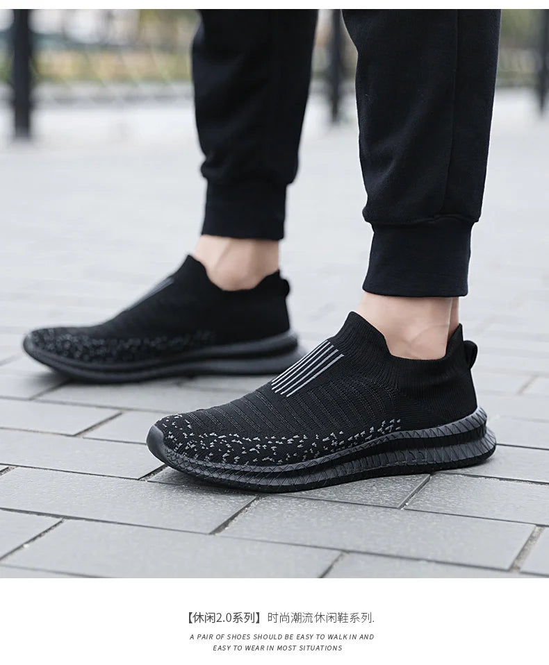 Men's sports casual shoes breathable large size comfortable fashion spring and autumn walking fitness men's shoes light