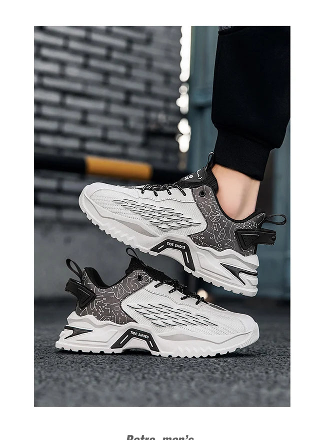 New men's 2024 running shoes mesh surface breathable outdoor sports shoes light casual shoes Spring and Autumn designer