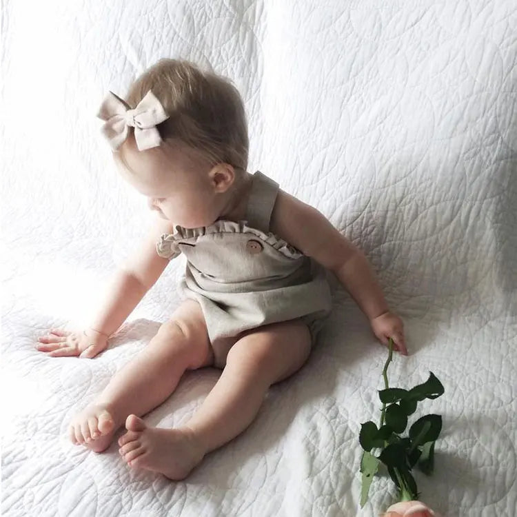 Fashion Solid Color Baby Girl Clothes Summer Newborn Clothing Boys Bodysuit Cotton Sleeveless Infant Clothes 3-18 Months