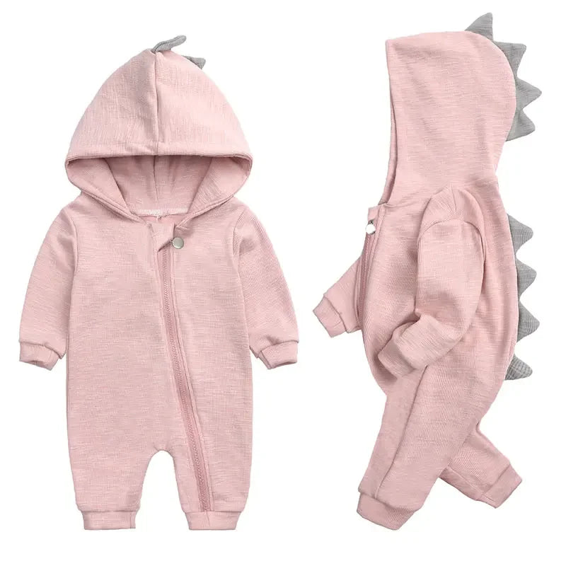 Cartoon Dinosaur Baby Rompers Spring Autumn Newborn Girl Clothing Long Sleeve Cotton Hoodie Baby Boys Clothes 0-18 Months