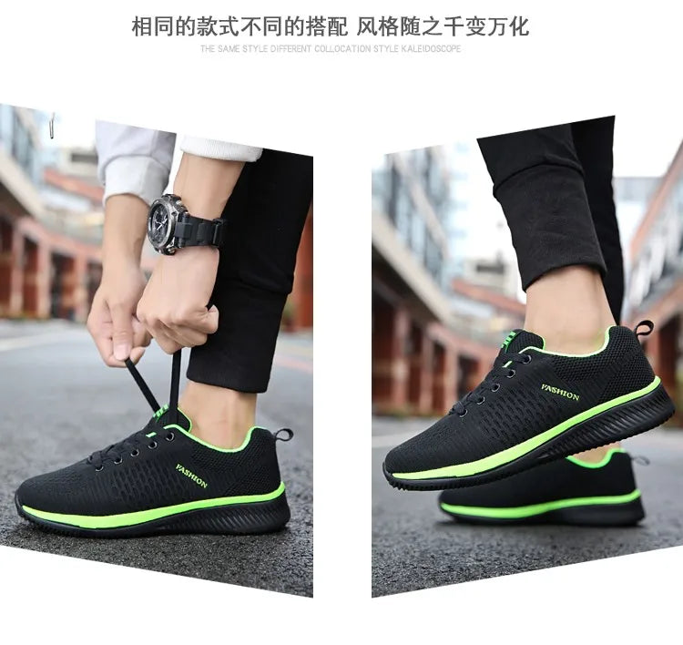 new men's lightweight running shoes casual shoes Breathable walking training shoes non-slip comfortable vulcanized men's