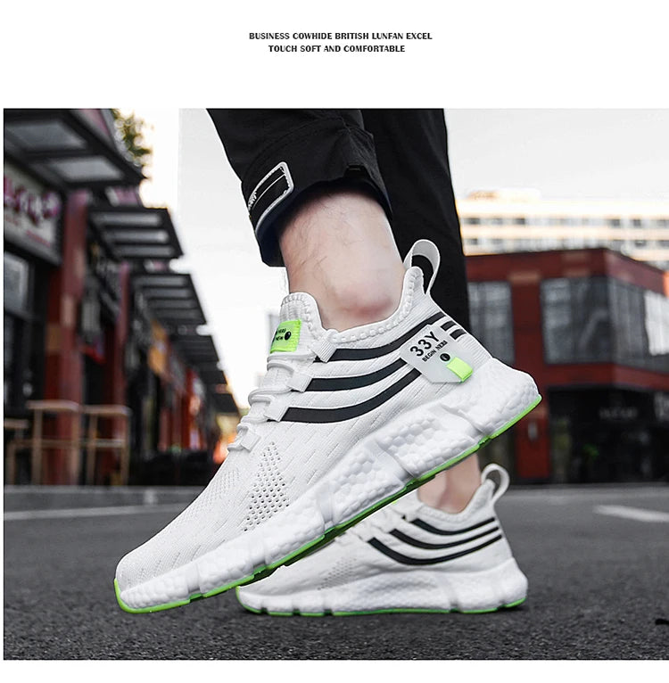 Men's and women's casual sneakers Breathable lightweight loafers Outdoor mesh walking New running shoes couple plus size