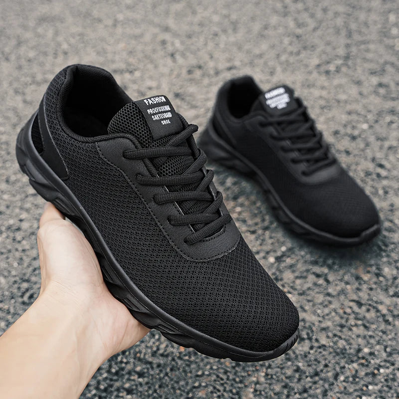 New large size men's casual sneakers fashion thick light mens vulcanized shoes mesh surface breathable running men loafers