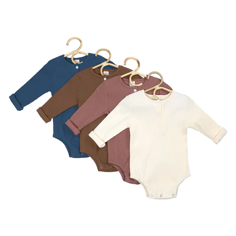 Solid Color Newborn Baby Girl Romper Spring Autumn Baby Clothes Boy Cotton Long Sleeve Toddler Bodysuits Fashion Infant Clothing