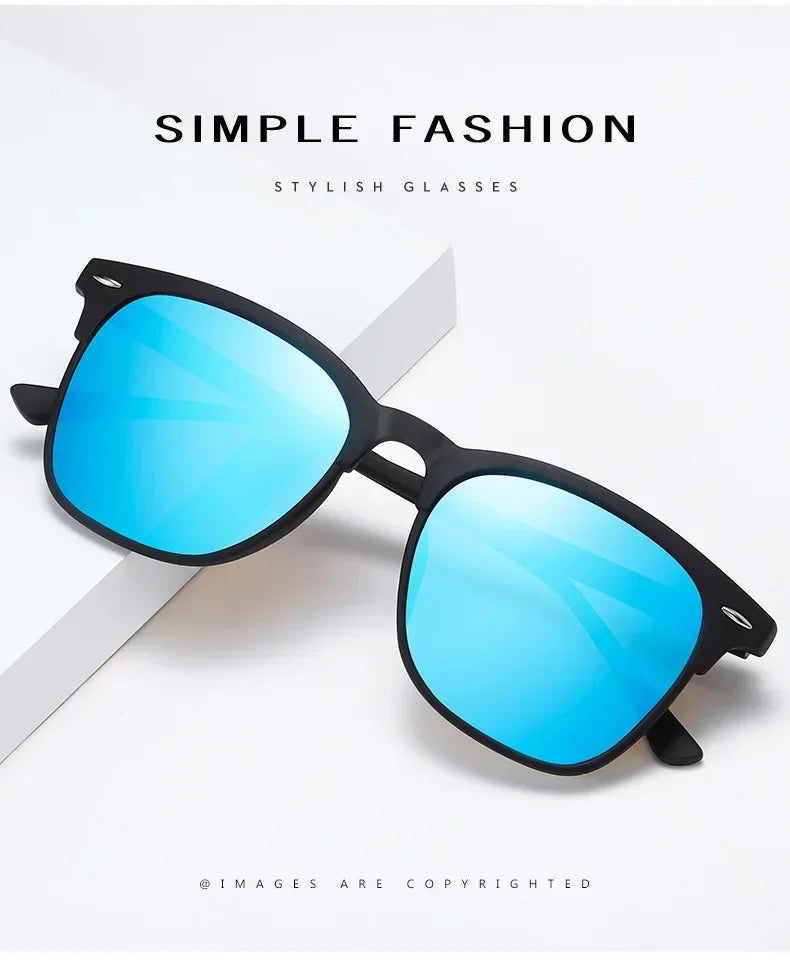 Polarized Coated Sunglasses Seaside Street Photos Retro and Fashionable Rice Studded Glasses Men Women Sports Driving Sun Glasse