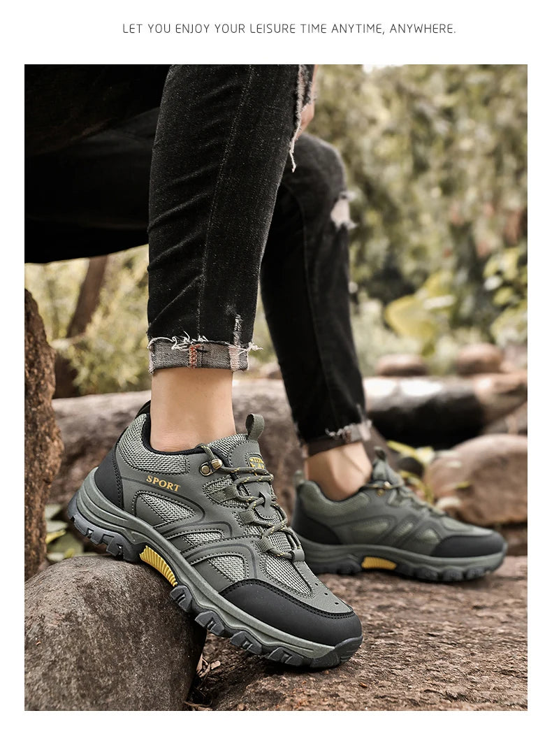 Men's running casual sneakers new mountaineering comfort men's shoes classic walking fitness shoes 2024 trainer men