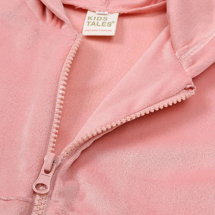 Fashion Solid Color Baby Girl Clothing Warm Long Sleeve Hoodies Zipper Tops Pants Winter Spring Kids Clothes Boys 1-13 Years