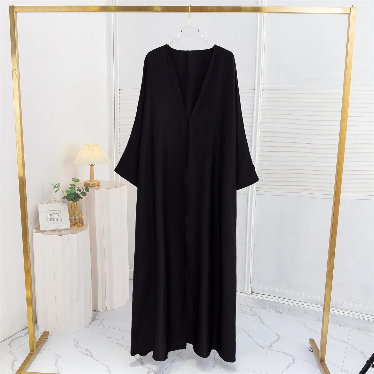 Open Front Abaya Long Sleeve Ramadan Maxi Length Dress, Women's clothing, Muslim Cardigan Abayas Out kaftans Women Jilbabs