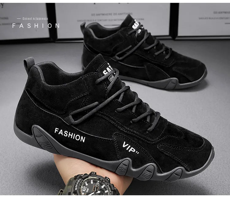 Men's new retro work shoes Spring and autumn leisure sports men's shoes lace-up hiking shoes comfortable walking