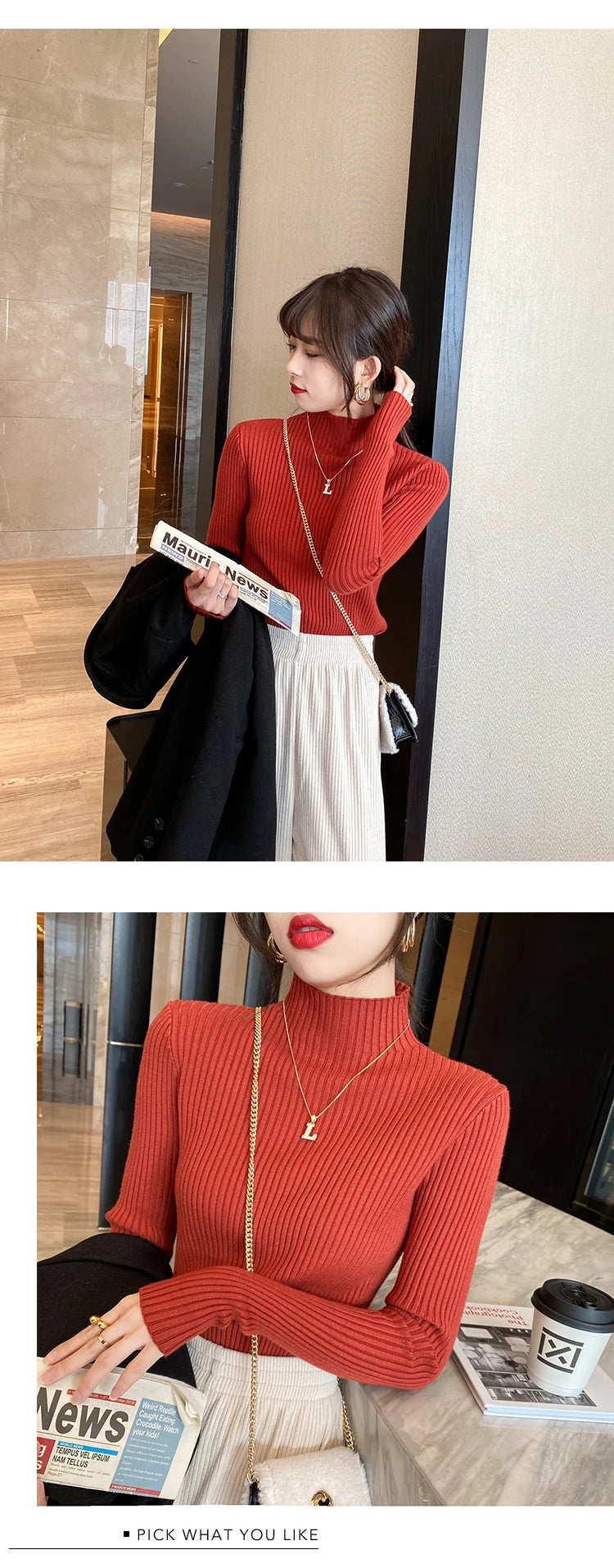 Autumn Winter Knitted Shirt Women Sweater Bottoming Shirts Female Long Sleeve Skinny Elastic Slim Sweaters Knit Pullover Tops