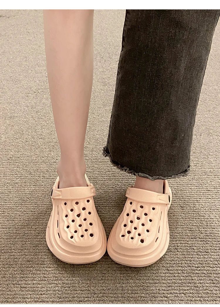 Cute Slippers for Women Summer 2024 New Indoor Home, Anti slip Bathroom, Shower EVA Slippers, Internet Red Thick Sole, Comfortab