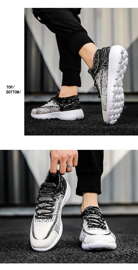 Spring and autumn men's casual sports shoes light breathable walking plus size designer men's shoes Loafer flat running shoes