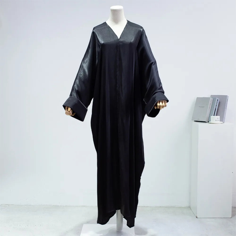 Muslim Out Abaya kaftan Smocking Sleeve One-piece Prayer Women Jilbabs Cardigan Coat Islamic Clothing Dubai Saudi Robe Turkish