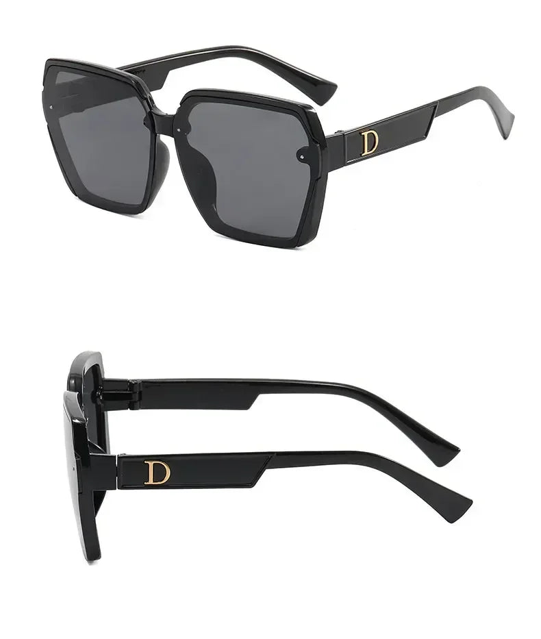 Letter D Square Frame Sunglasses For Women Men Brand Luxury Design Driving Popular Big Sun Glasses Unisex Eyewear Shades 2024