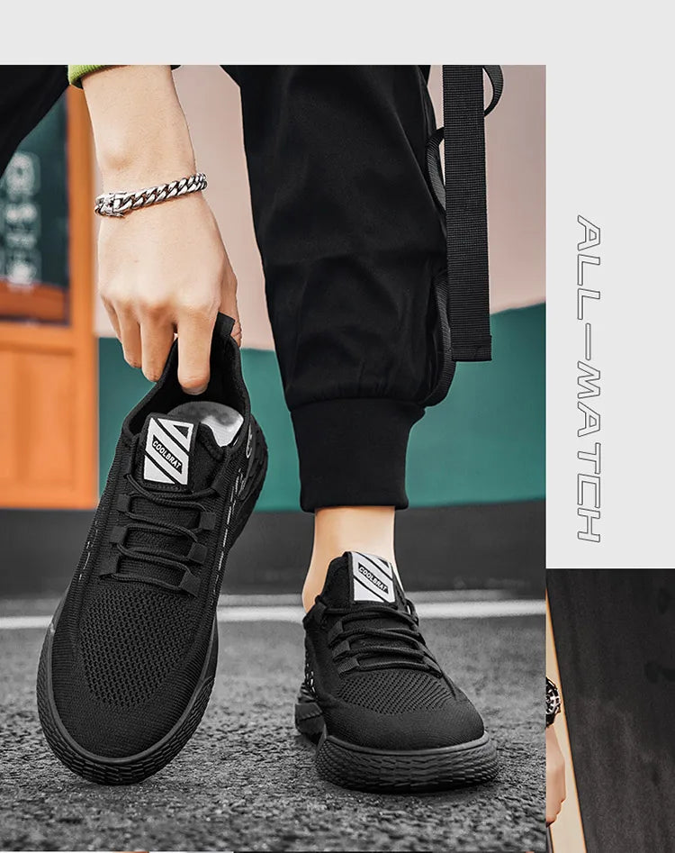 2024 Spring/summer men's casual sports shoes mesh surface permeable non-slip vulcanized shoes tennis men's loafer running shoes