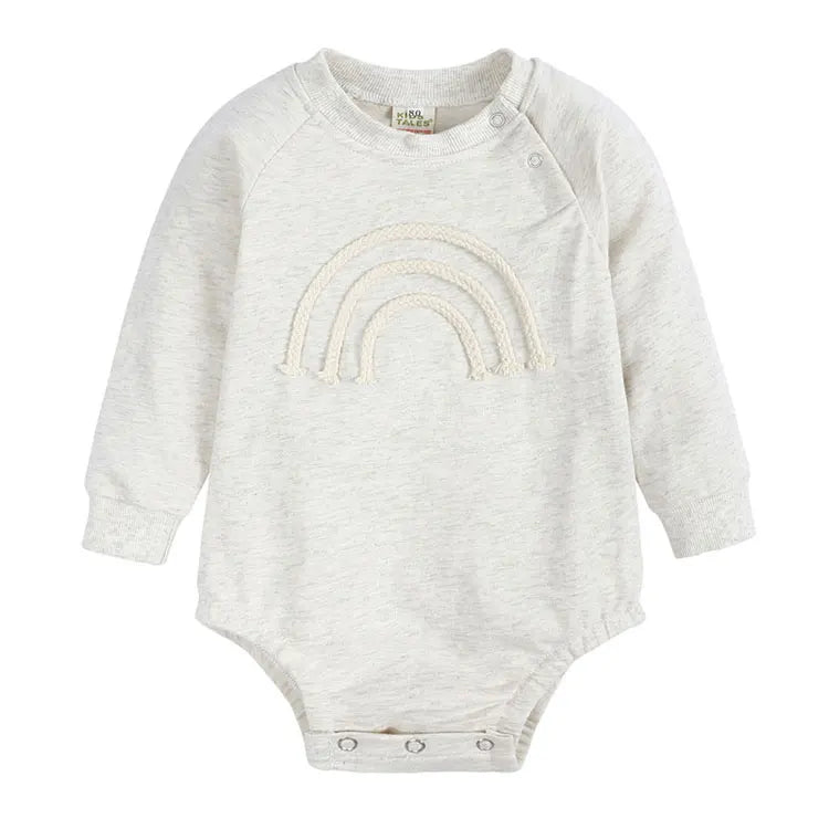 Fashion Rainbow Baby Girl Bodysuit Spring Autumn Newborn Clothes Boys Bodysuit Cotton Long Sleeves Baby Bodysuit 3-24 Months